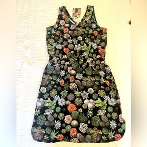 Kavu Ensenada Dress RARE Greenhouse succulent print NWT
